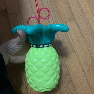 Pink pineapple water bottle